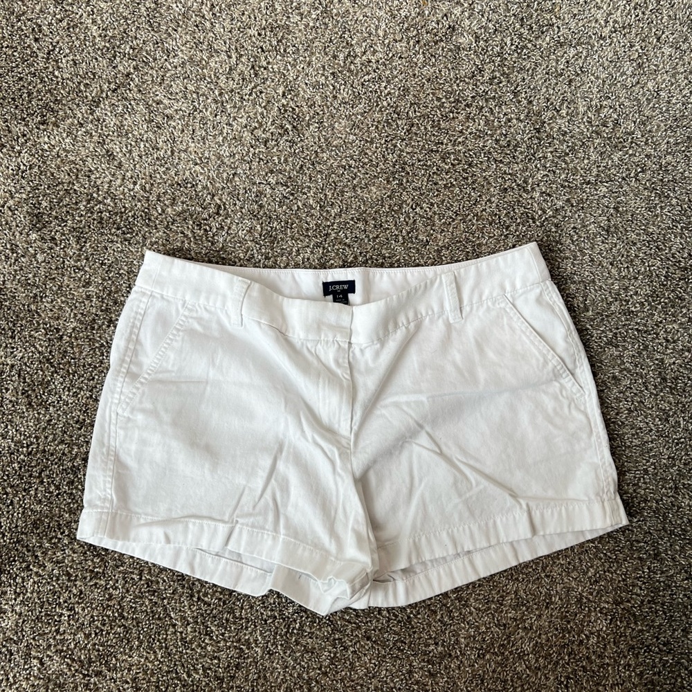 J. Crew White Bermuda Shorts Classic Cotton Style
